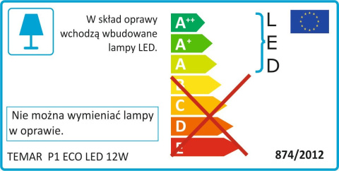 Lampa Downlight Tuba TB CLEO LED 75 12W BIAŁA