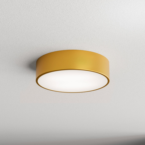 Lampa sufitowa tarasowa na taras Plafon CLEO 300 IP54 Złoty z Czujniekiem Ruchu