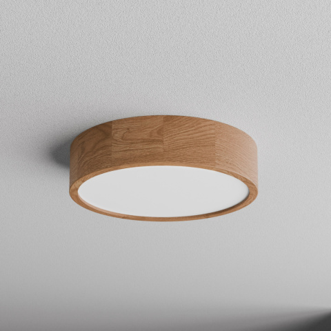 Lampa sufitowa Plafon CLEO DR375 Dąb z Czujnikiem Ruchu