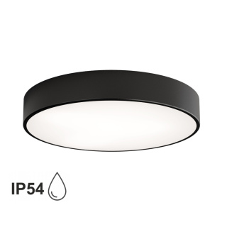 Lampa sufitowa łazienkowa na taras plafon CLEO 500 IP54 Czarny 50 cm